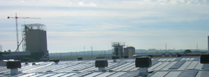 Vista de las salidas de ventilaci�n en un tejado