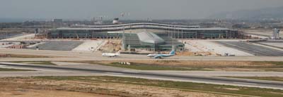 Vista aerea del aeropuerto de Barcelona