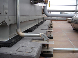 Detalle de la instalación de sistema antivibratorio en Hotel Zenit Barcelona