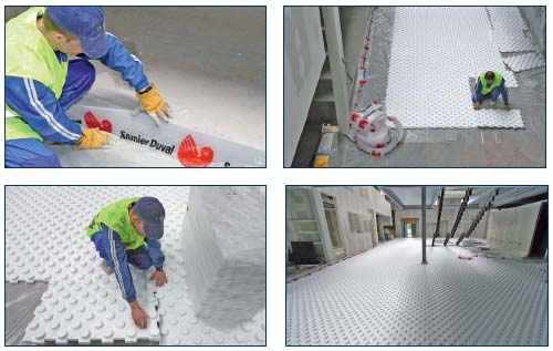 Climatizaci�n de Saunier Duval por suelo radiante/refrescante en Cer�micas Fontecha (Burgos) 