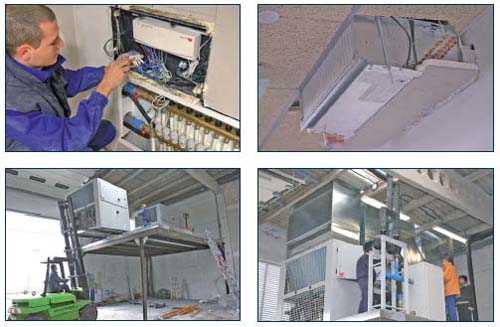 Climatizaci�n de Saunier Duval por suelo radiante/refrescante en Cer�micas Fontecha (Burgos) 