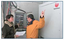 Climatizaci�n de Saunier Duval por suelo radiante/refrescante en Cer�micas Fontecha (Burgos) 