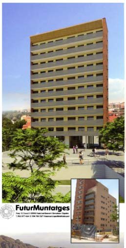 instalación de technofont en edificio