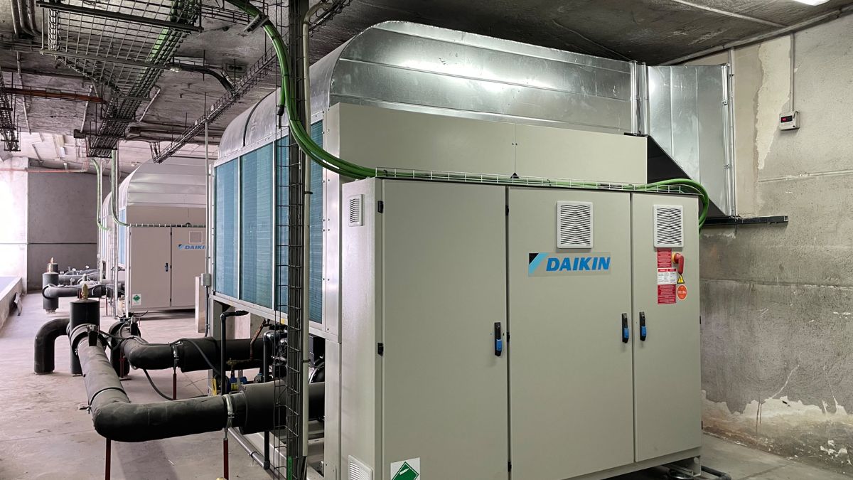 Daikin climatización Intercambiador Plaza Elíptica bombas de calor