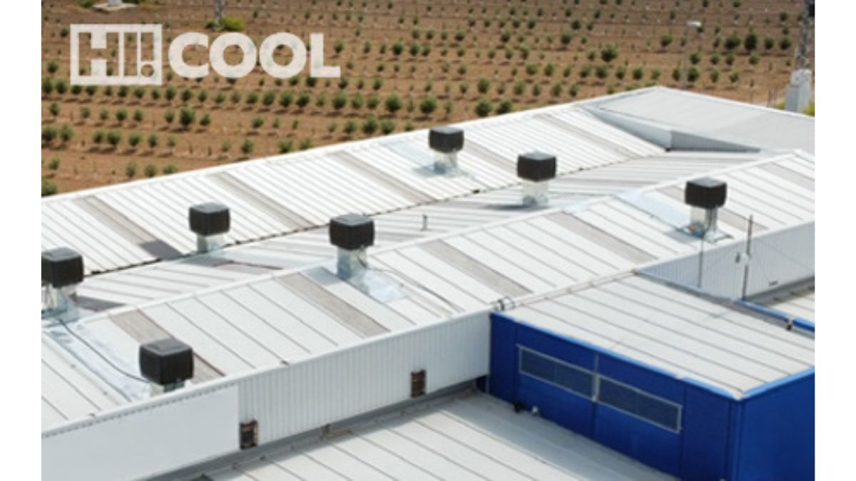 Sistema climatización evaporativa HICOOL Evaporalia nave industrial