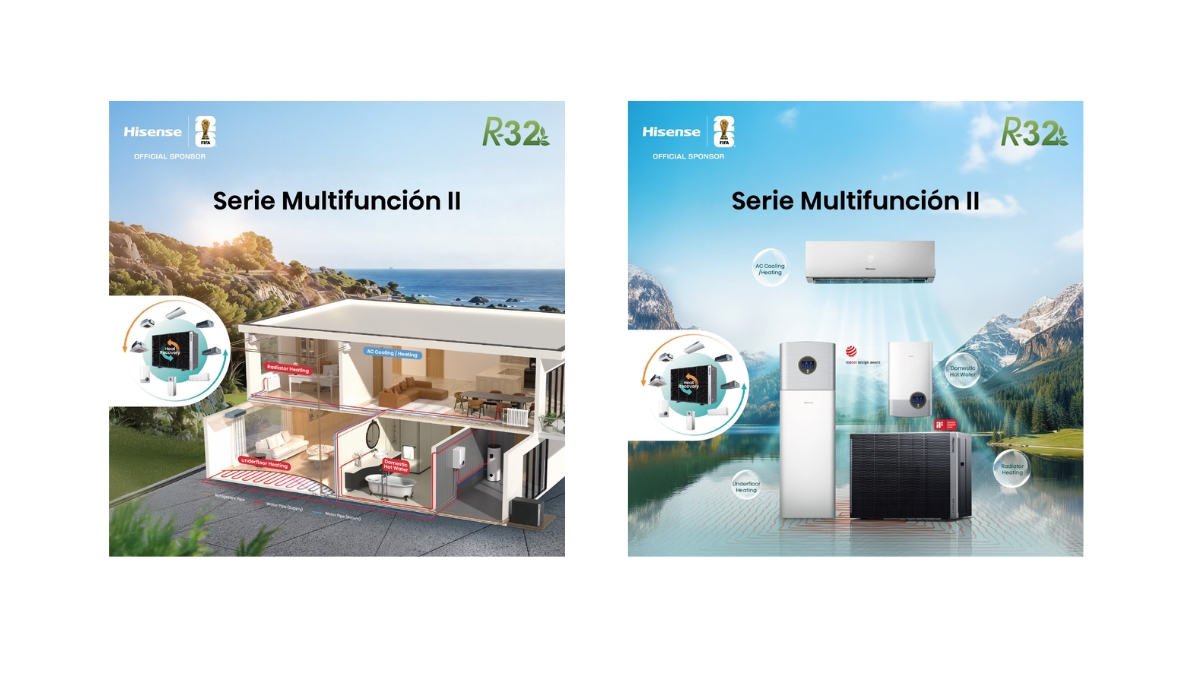 Sistema Hisense Multifunción II climatización todo en uno refrigerante R32