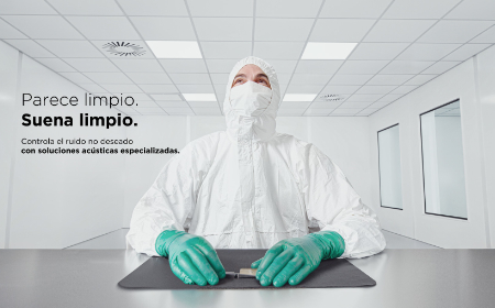 Soluciones acústicas en salas blancas industriales con sistemas Ecophon Hygiene™