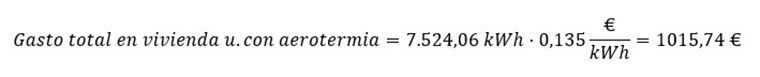 Gasto de una vivienda unifamiliar con aerotermia en el Cantábrico