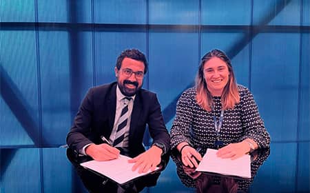 Beñat Zudaire, director del negocio de Confort & Salud de Orkli y, Ana Pérez Otero, fundadora y directora de gestión de Ingenium
