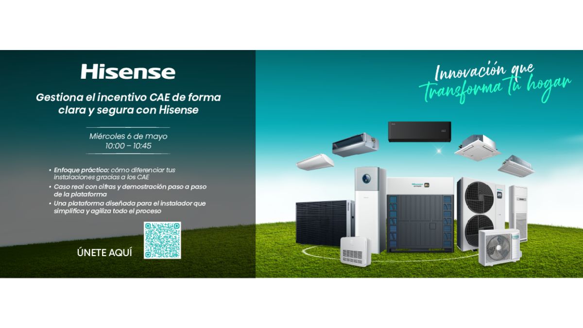 Plataforma digital CAE Hisense aerotermia instaladores certificados ahorro energético