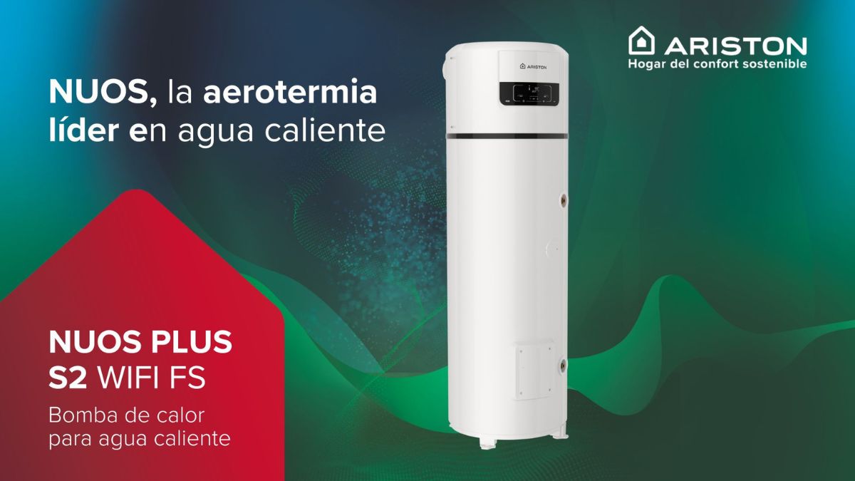 Ariston NUOS PLUS S2 WIFI FS bomba calor ACS R290 WiFi suelo compacta