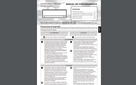 Instrucciones del mando y de aire acondicionado Fujitsu Inverter 