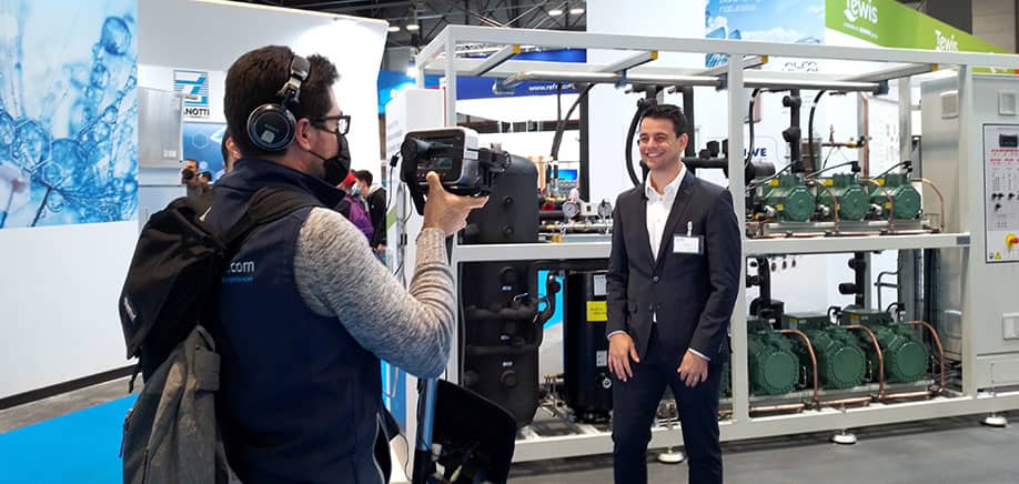 Grabación de vídeos durante feria Climatización y Refrigeración 2021