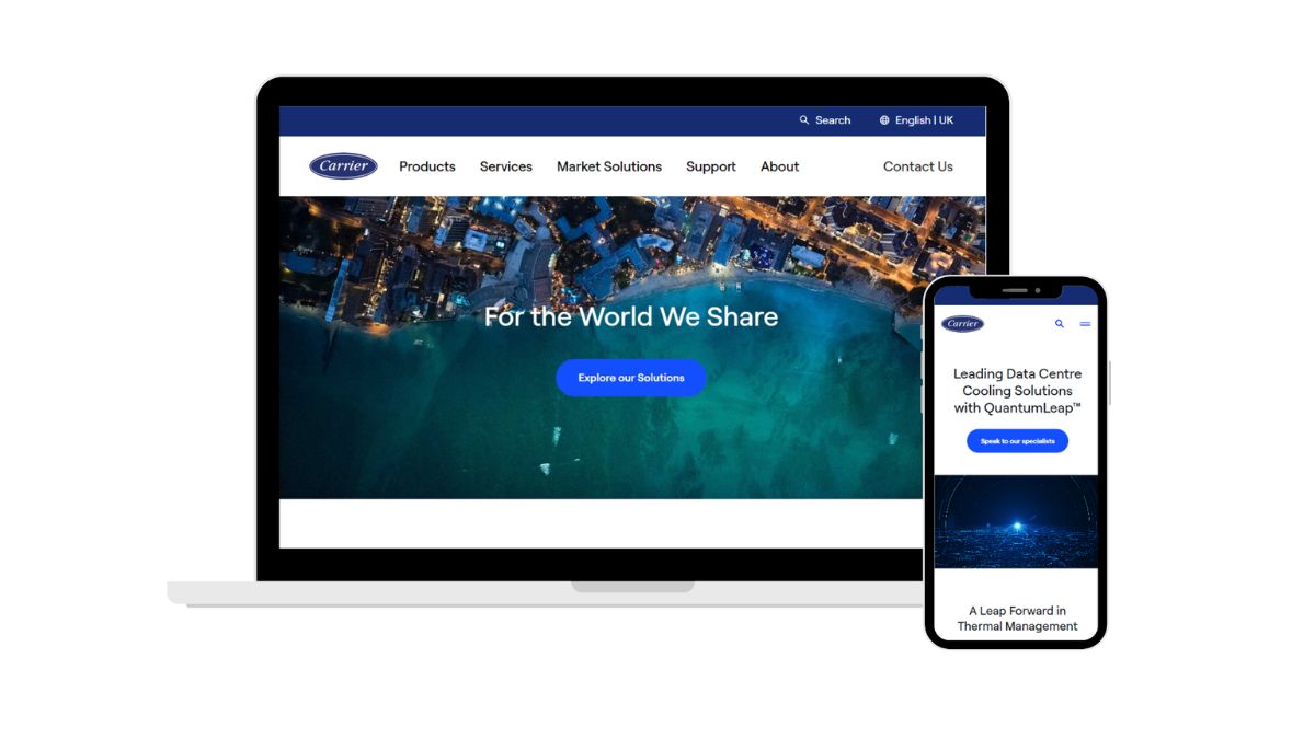 Nueva web de Carrier con concepto One Carrier