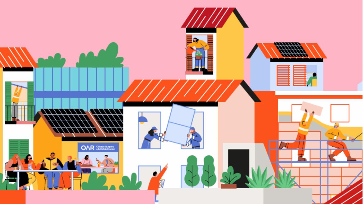 Ilustración sobre rehabilitación integral de viviendas para comunidades de vecinos