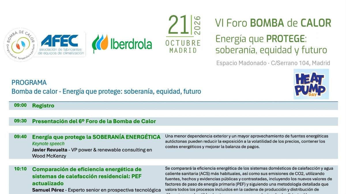 foro bomba calor 2026 programa