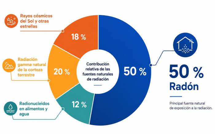 Radiación del gas radón
