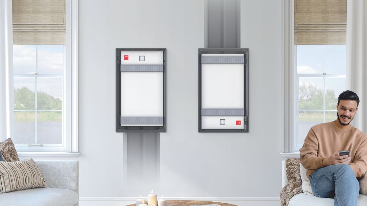 Unidad ventilación doble flujo Zehnder ComfoAir Fit compacta apartamentos