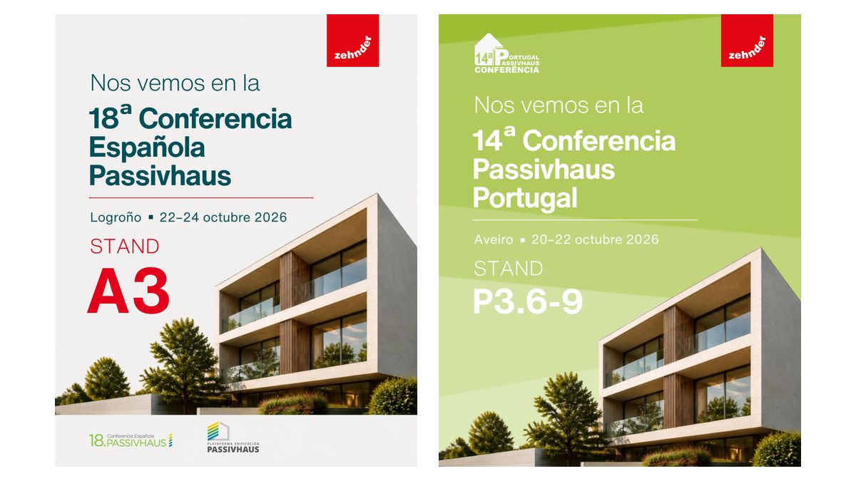 Sistema de ventilación con recuperación de calor Zehnder para Passivhaus