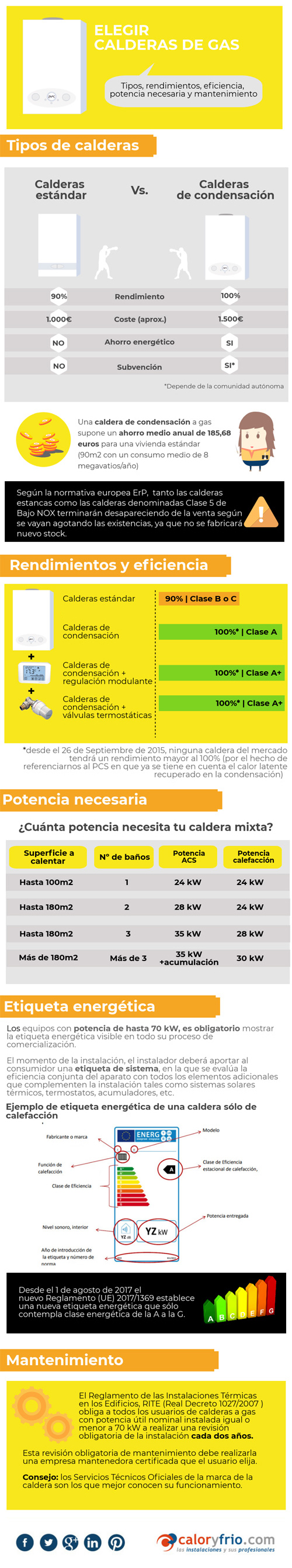 Infografía Elegir Calderas de Gas