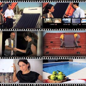 frames del video sobre energía solar de Junkers en Youtube