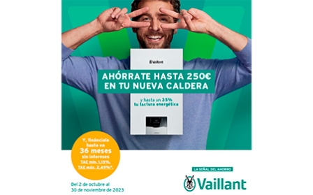 Nueva promoción de calderas Vaillant para usuarios finales con hasta 250 euros de descuento