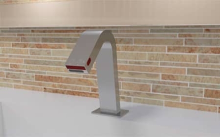 "DUPLO" de Clever, grifería electrónica con 2 funciones; Agua+ jabón