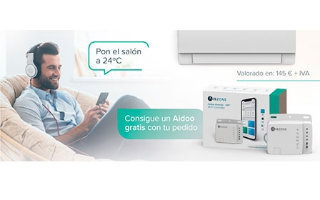 Airzone regala un controlador Aidoo por la compra de cualquiera de sus sistemas centrales
