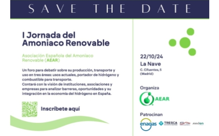 AEAR organiza la primera jornada sobre el amoniaco renovable