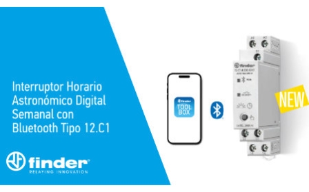 Nuevo interruptor horario Finder Tipo 12.C1: Más precisión y conectividad