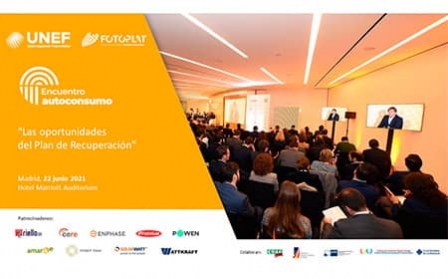 UNEF organiza el primer ‘Encuentro de autoconsumo: las oportunidades del plan de recuperación’ en formato presencial
