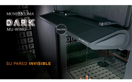 Nueva serie de cortinas de aire Mundoclima® DARK MU-WING con motor EC de alta eficiencia de Salvador Escoda