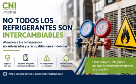 CNI recuerda los riesgos asociados al mal uso de refrigerantes en equipos de climatización y refrigeración