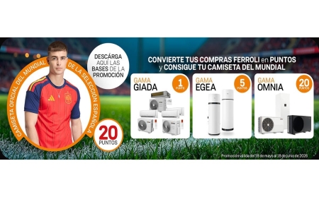 Ferroli lanza una promoción dirigida a instaladores para conseguir camisetas oficiales de la Selección Española