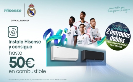 Hisense lanza una campaña para premiar a sus instaladores con cheques carburante y entradas para el Santiago Bernabéu