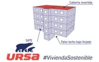 Ejemplo de rehabilitación en bloque: SATE en fachada, falso techo bajo forjado en primer suelo y cubierta invertida - Ursa #ViviendaSostenible