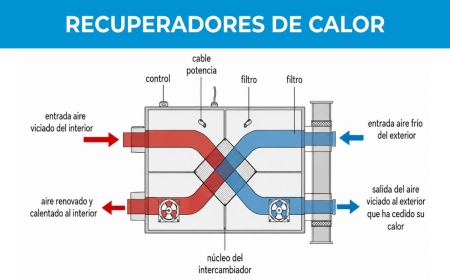 Recuperadores de calor: qué son, cómo funcionan y cuándo son obligatorios